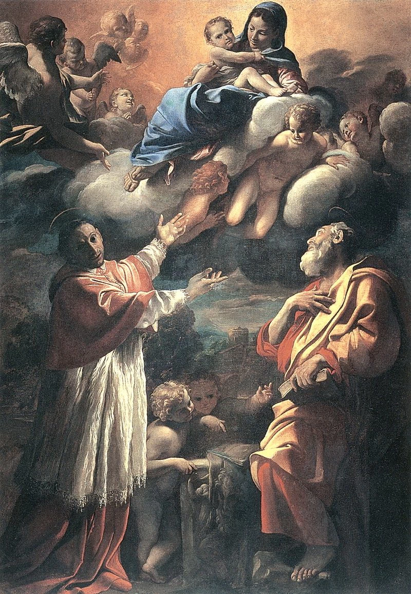 92-Madonna con Bambino e i santi Carlo BorRomao e Bartolomeo-Museo di Capodimonte, Napoli 